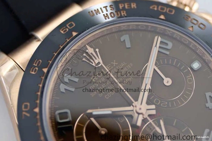 Steel 116515 Best RG Oysterflex A7750 904L Dial Edition Daytona Strap 1:1 on TWF Brown Roman 0419